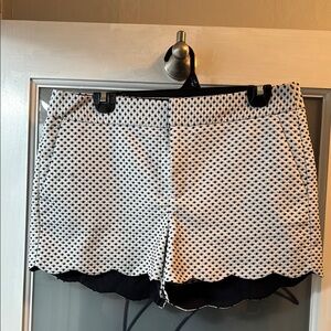 Women's Black and White Shorts